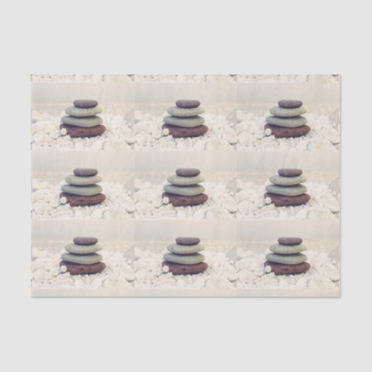 Meditative Cairn-Muster für Stacks Seidenpapier (Vorderseite)