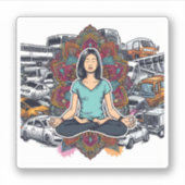 Meditative Escape Aufkleber (Vorderseite)