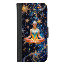 Meditative Frau - Design der Mystischen Galaxie