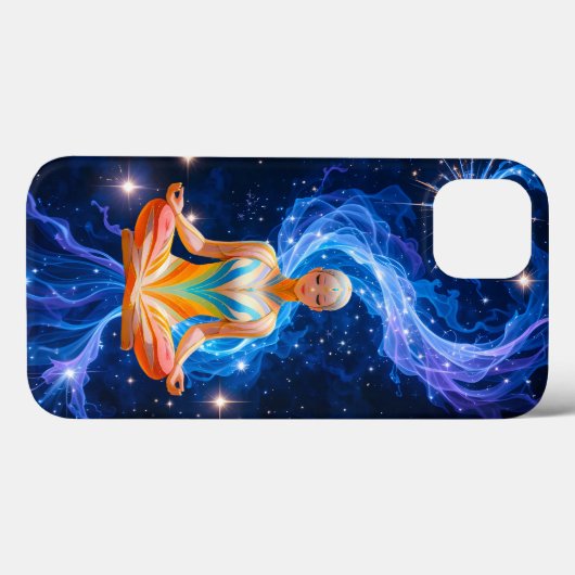 Meditative Frau mit fließender Energie Case-Mate iPhone Hülle (Rückseite (Horizontal))