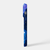 Meditative Frau mit fließender Energie iPhone Hülle (Linke Seite)