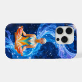 Meditative Frau mit fließender Energie iPhone Hülle (Rückseite (Horizontal))