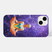 Meditative Frau und mystische Galaxie - iPhone Hülle (Rückseite (Horizontal))