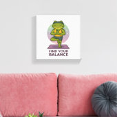 Meditative Froschkunst - Finden Sie Ihr Balance-Po Leinwanddruck (Insitu (Wohnzimmer))