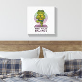 Meditative Froschkunst - Finden Sie Ihr Balance-Po Leinwanddruck (Insitu (Schlafzimmer))