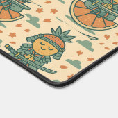 Meditative Fruit Warrior Japanese  Schreibtischunterlage (Ecke)