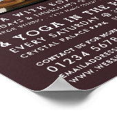 Meditative Haltung, Yoga-Klassenwerbung Poster (Ecke)