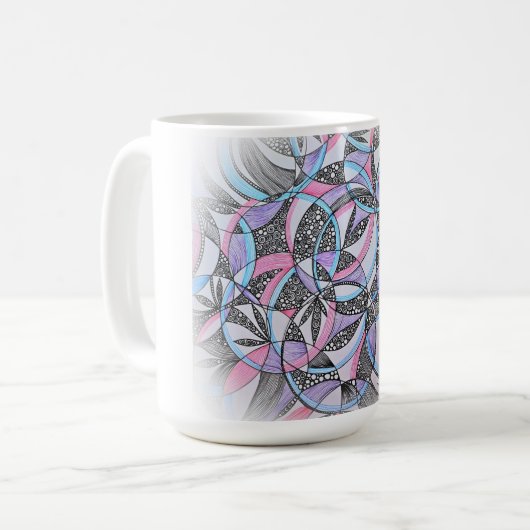 Meditative Kreise Kaffeetasse (Vorderseite Links)