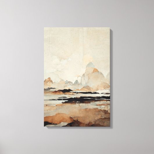 Meditative Landschaftsmalerei "The Blight Earth". Leinwanddruck (Vorderseite)