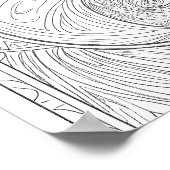 Meditative Musterkunst: Heilige Geometrie Yin Yang Poster (Ecke)
