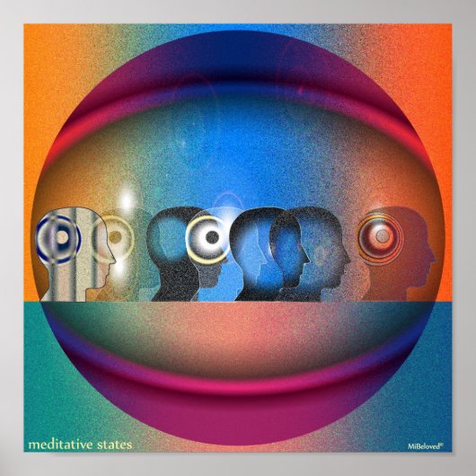 Meditative Staaten Poster (Vorne)