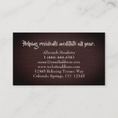 Meditative Visitenkarte für Yogi-Profis (Rückseite)