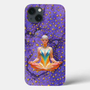 Meditative Woman und einzigartiges Star-Muster Case-Mate iPhone Hülle