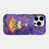 Meditative Woman und einzigartiges Star-Muster iPhone Hülle (Rückseite (Horizontal))