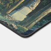 Meditative Woodland Shrine – Calm Forest Sanctuary Schreibtischunterlage (Ecke)