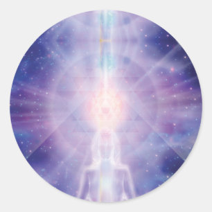 Meditator Runder Aufkleber