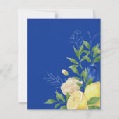 Mediteran Blue Lemon Wedding Save the Date (Rückseite)