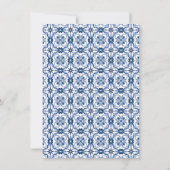 Mediteran Blue Tile Lemon Brautparty Game Einladung (Rückseite)