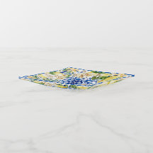 Mediteran Italien Sizilienblaue Fliesen mit Zitron