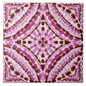 Mediteranisch rosa Mosaike Handgemalt Fliese (Vorderseite)