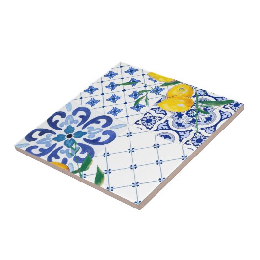 Mediterran, Amalfi-Stil, einfache Plätze        Fliese (Seite)