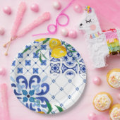 Mediterran, Amalfi-Stil, einfache Plätze Pappteller (Party)