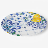 Mediterran, Amalfi-Stil, einfache Plätze Pappteller (Schrägansicht)