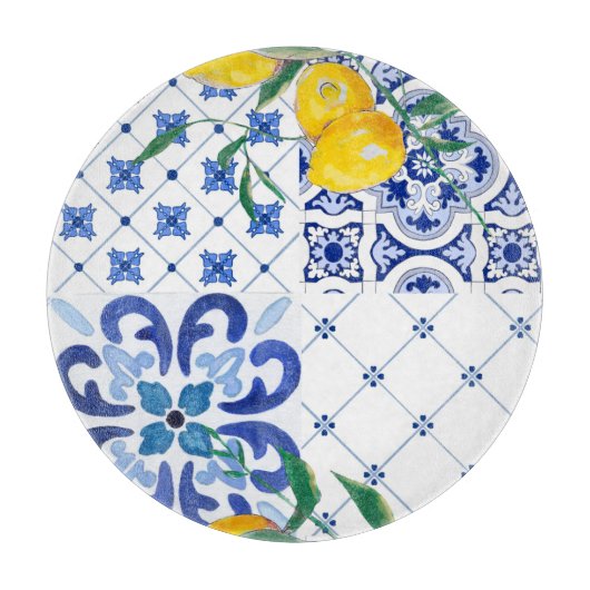 Mediterran, Amalfi-Stil, einfache Plätze Schneidebrett (Vorderseite)