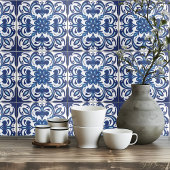 Mediterran Blauer Weiß Portugiesischer Azulejo Fliese