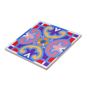 mediterran, farbenfroh  fliese