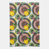 mediterran, italienisch, Zitrusfrüchte, Zitronen,  Geschirrtuch (Vertikal)