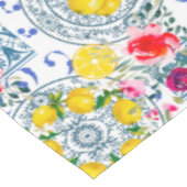 mediterran, italienisch, Zitrusfrüchte, Zitronen,  Tischdecke (Schrägansicht)