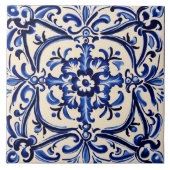 Mediterrane Abstrakte Folklore Fliese (Vorderseite)