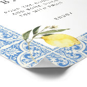 Mediterrane Amalfi Capri Babydusche Mimosa Bar Poster (Ecke)