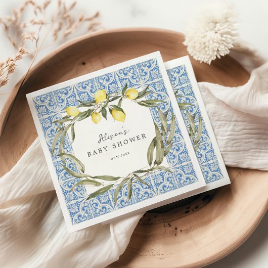 Mediterrane Amalfi Capri Babydusche Serviette