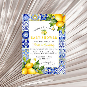 Mediterrane Amalfi Coast Babydusche Einladung