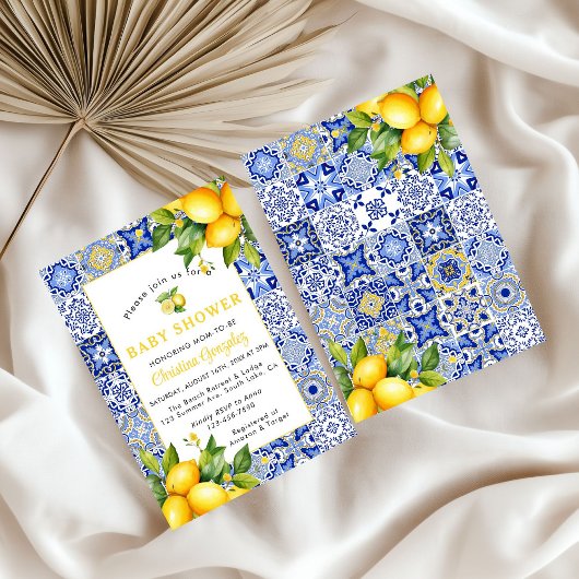 Mediterrane Amalfi Coast Babydusche Einladung