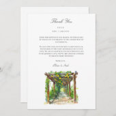 Mediterrane Aquarellfarbe Danke Karte (Vorne/Hinten)