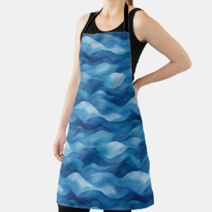 Mediterrane blaue Wellen - Schürze