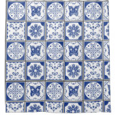 Mediterrane Blume Duschvorhang (Vorderseite)