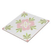 Mediterrane Blume Rosa und Weiß Fliese (Seite)