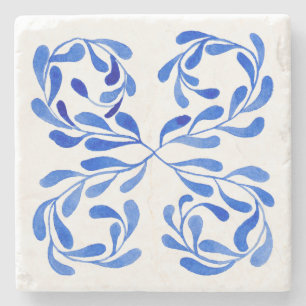 Mediterrane Blume Steinuntersetzer