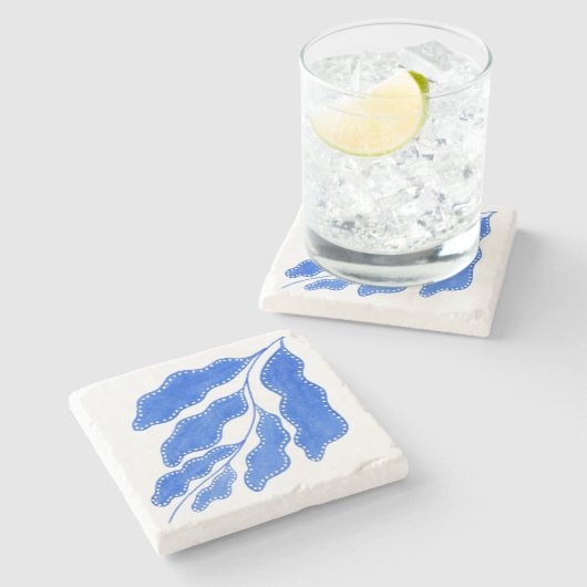 Mediterrane Blume Steinuntersetzer (Seitenansicht)