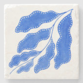 Mediterrane Blume Steinuntersetzer (Vorderseite)