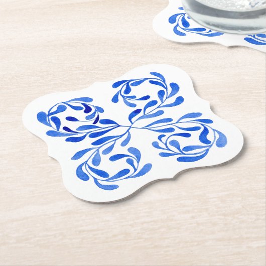 Mediterrane Blume Untersetzer (angewinkelt)