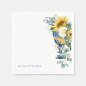 Mediterrane Blumen Dusche Cocktail Serviette (Vorderseite)