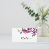 Mediterrane Bougainvillea Wedding Card Begleitkarte (Stehend Vorderseite)