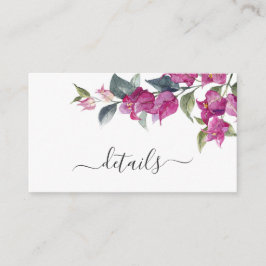 Mediterrane Bougainvillea Wedding Card Begleitkarte