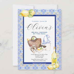 Mediterrane Brautdusche Einladung Positano