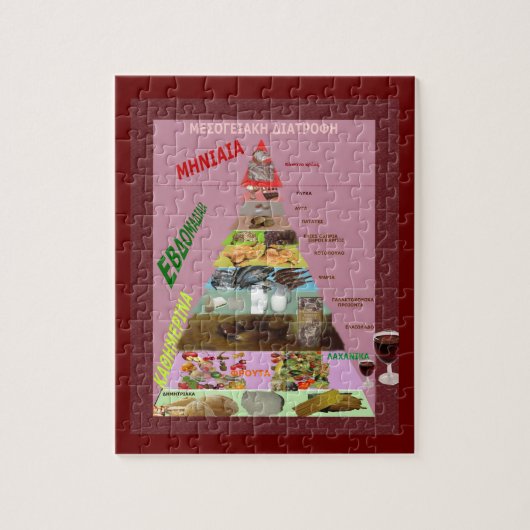 Mediterrane Ernährung Puzzle (Vertikal)